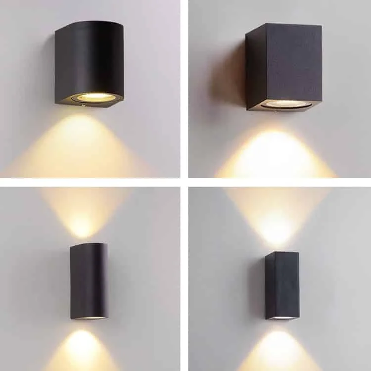 Garten-Wandleuchten mit COB-Modul oder GU10-Lampe