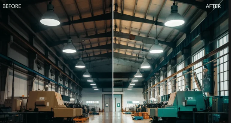 Erneuerung mit LED-Hallenleuchten