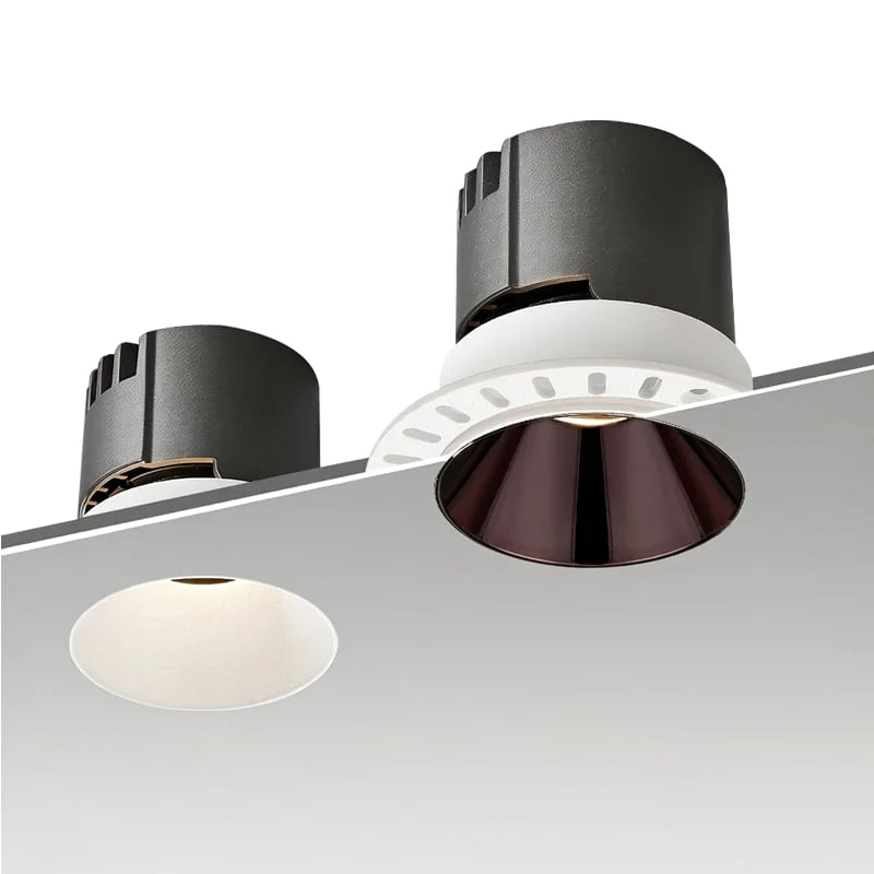 DL-G-01-Downlights mit zwei rahmenlosen Einbauvarianten