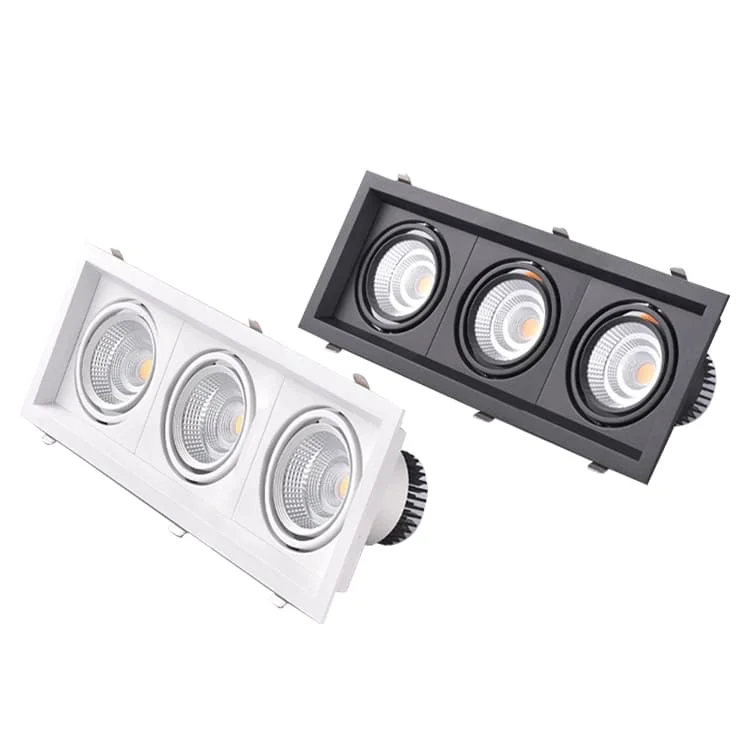 Rechteckige LED-Dreifachdownlights von 21W-90W