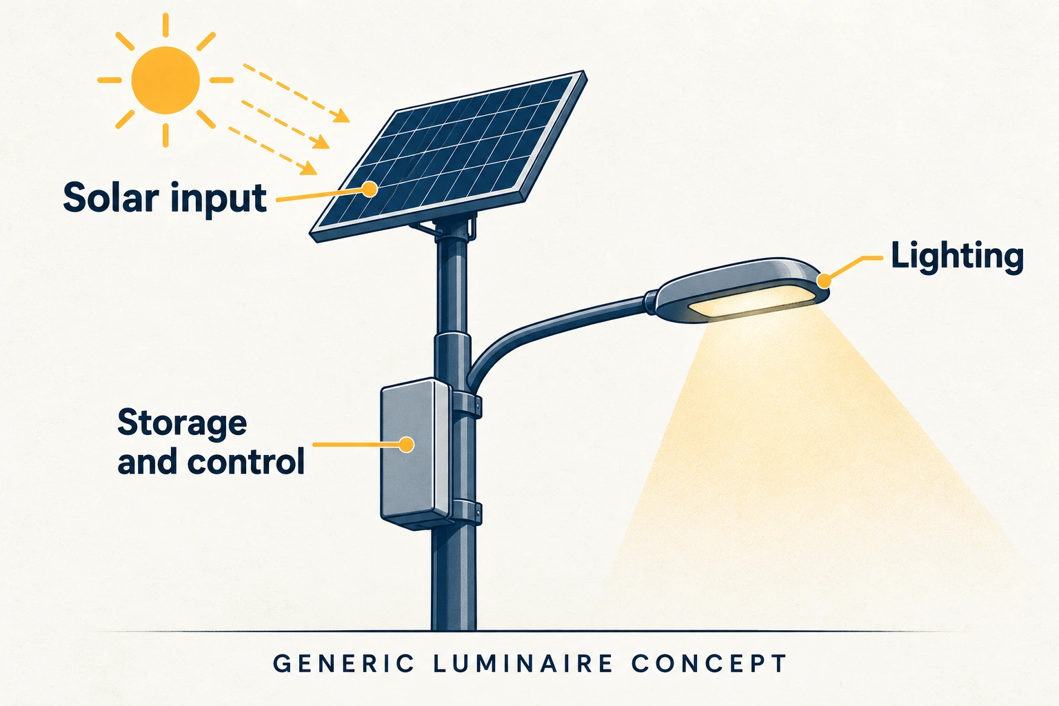 generic solar led streetlight system concept
