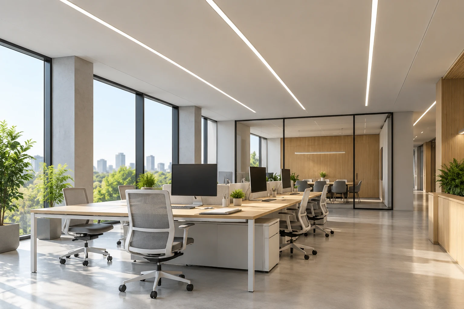 office direct linear led ceiling lighting